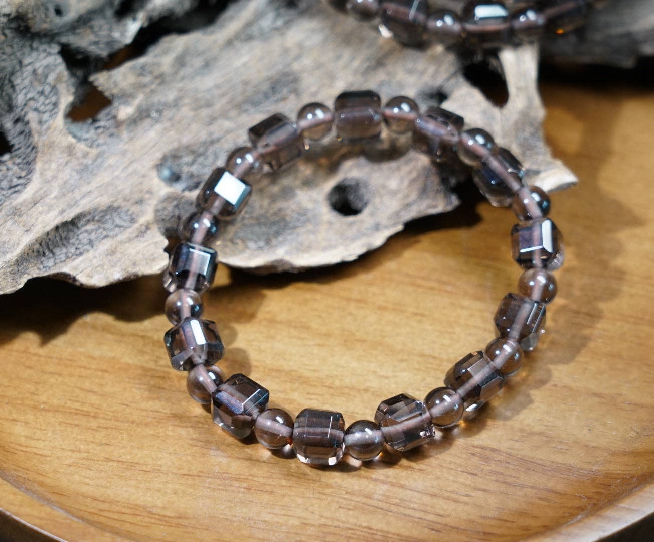 Moon Rituals - Wholesale Beaded Bracelet - Ice Obsidian Cube Bracelet – Natural Black Crystal Jewelry for Protection, Grounding & Christmas Crystal Gift4