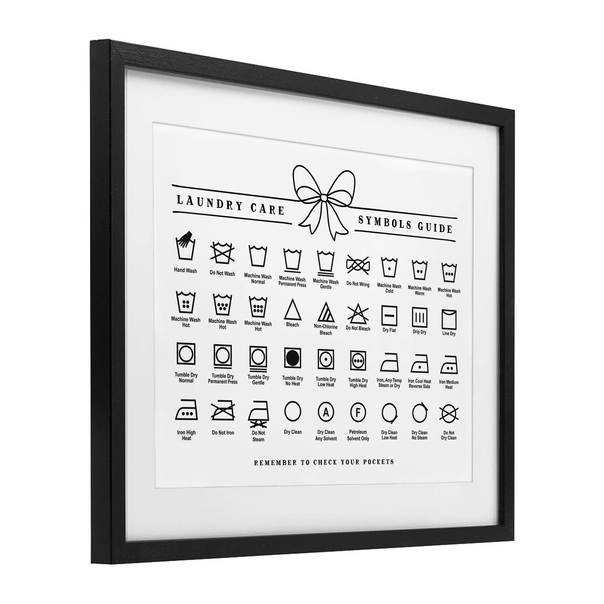 Stupell Industries - Wholesale Wall Sign - Laundry Care Symbols Guide - Print Under Glass Wall Art7