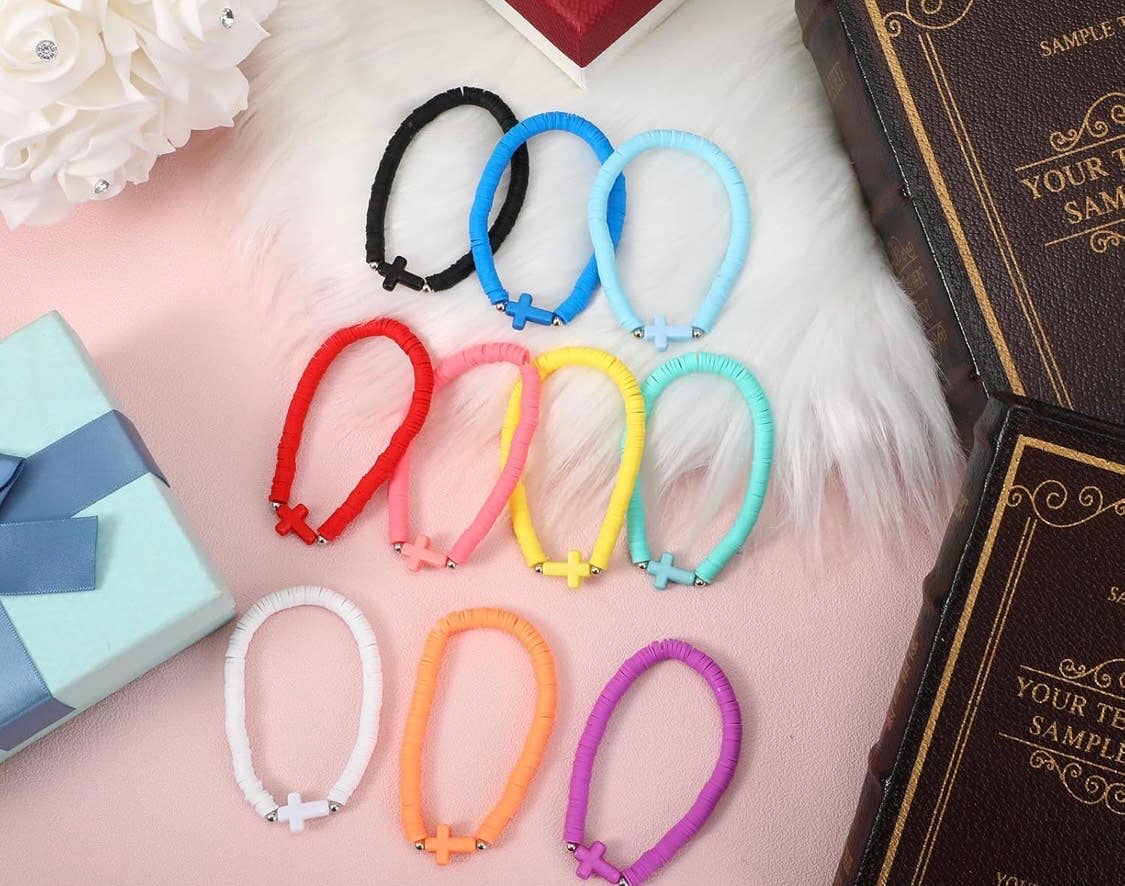 Cross and Crowns – wholesale Jewellery set – Cross silicone bracelets1