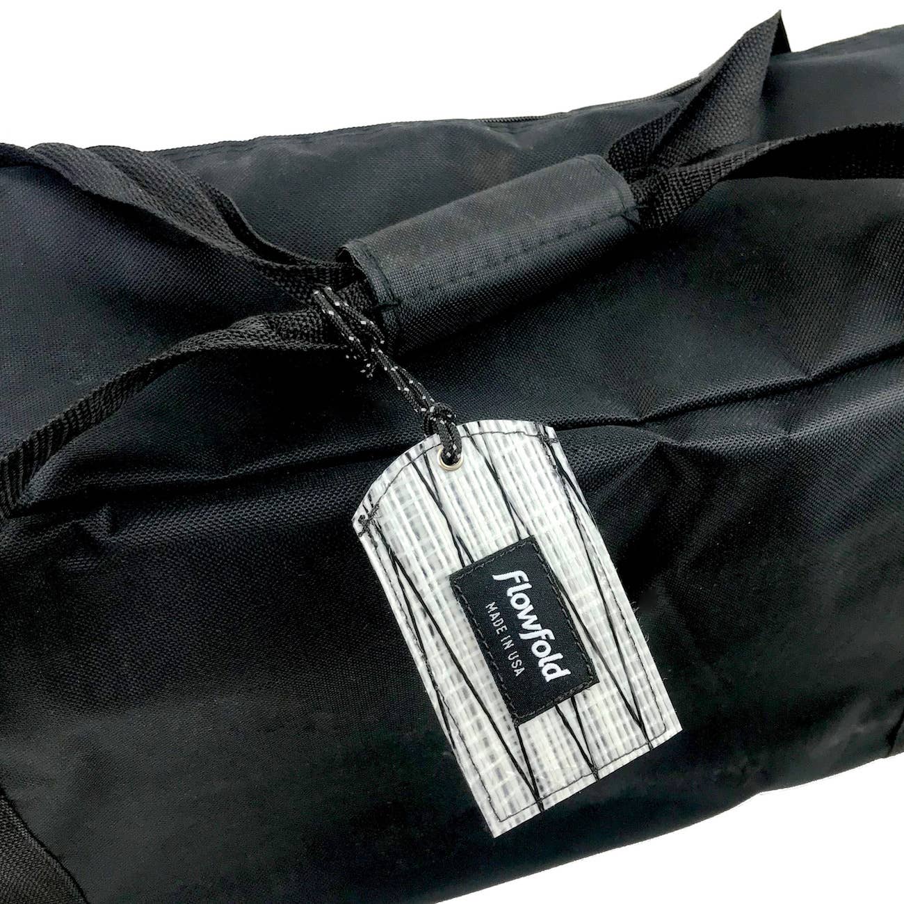 Weiss Gepäckanhänger aus recyceltem Segeltuch für den Großhandel auf Faire2