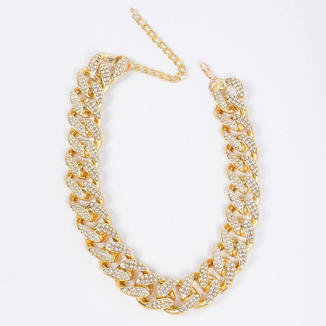 3AM BY H&D ACCESSORIES - Wholesale Link & Chain Necklace - Oversized Stone Chain Necklace1