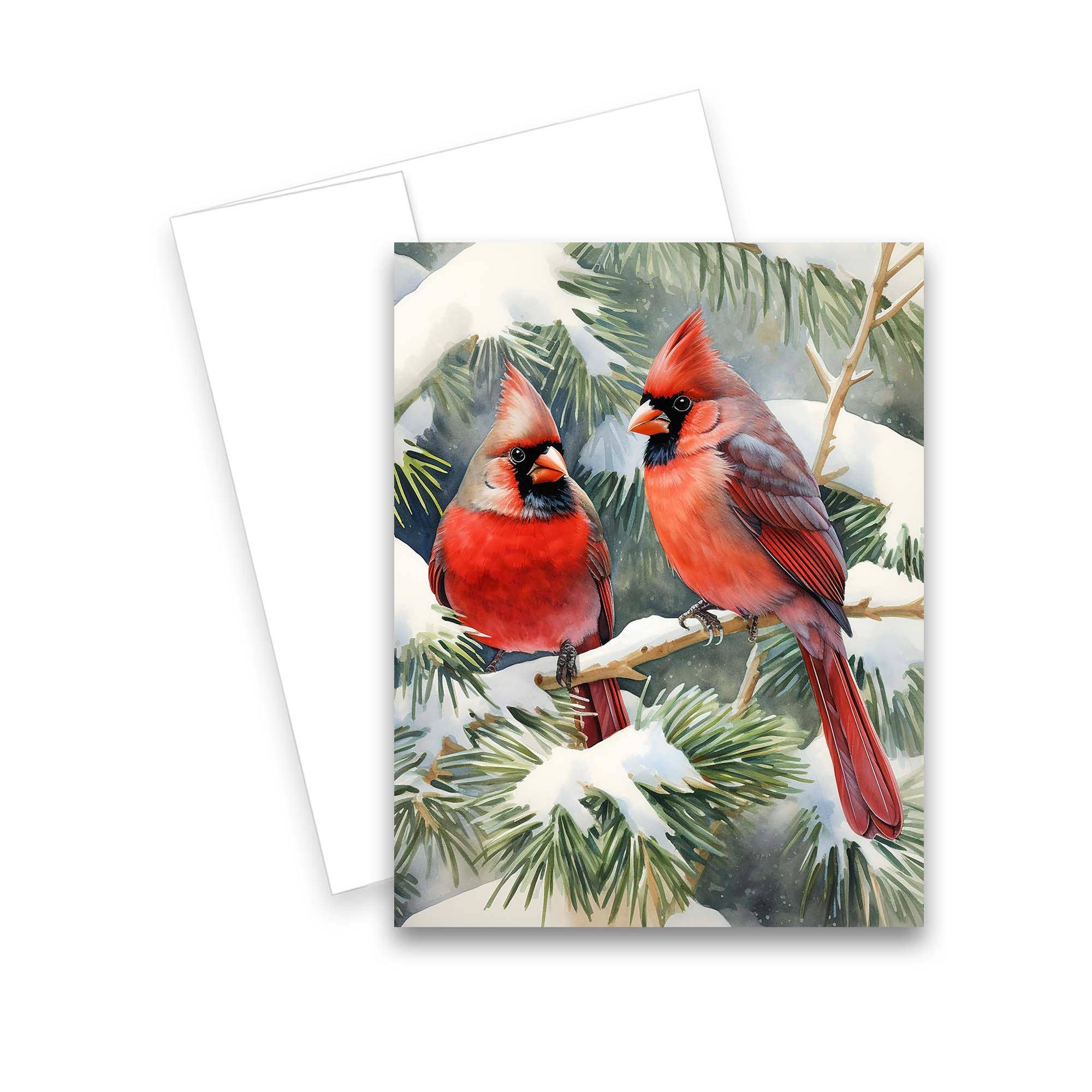 Aria Rae - Wholesale Kerstkaartje - Christmas Cardinal wenskaarten, set van 6, blanco notitiekaarten4