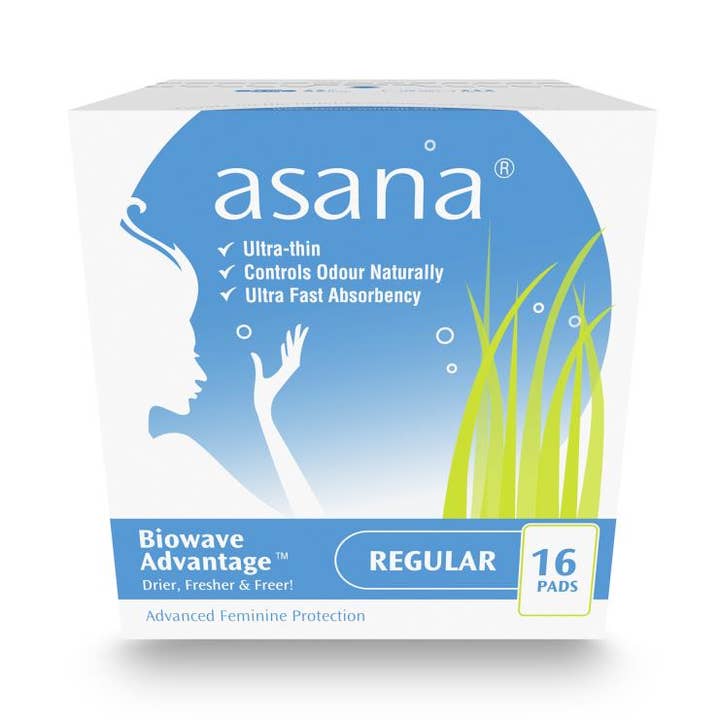 Asana Chlorine Free REGULAR FLOW Pads 16 piece "Pack of 48" for wholesale by ASANA