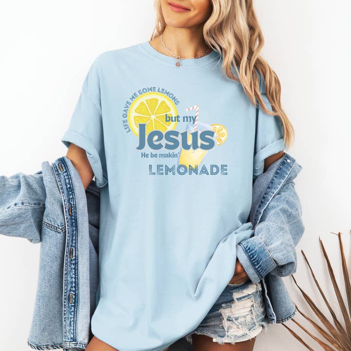 La vida me dio algunos limones, pero mi Jesús está haciendo limonada camiseta. para venta al por mayor de Wholehearted Motherhood and Co.