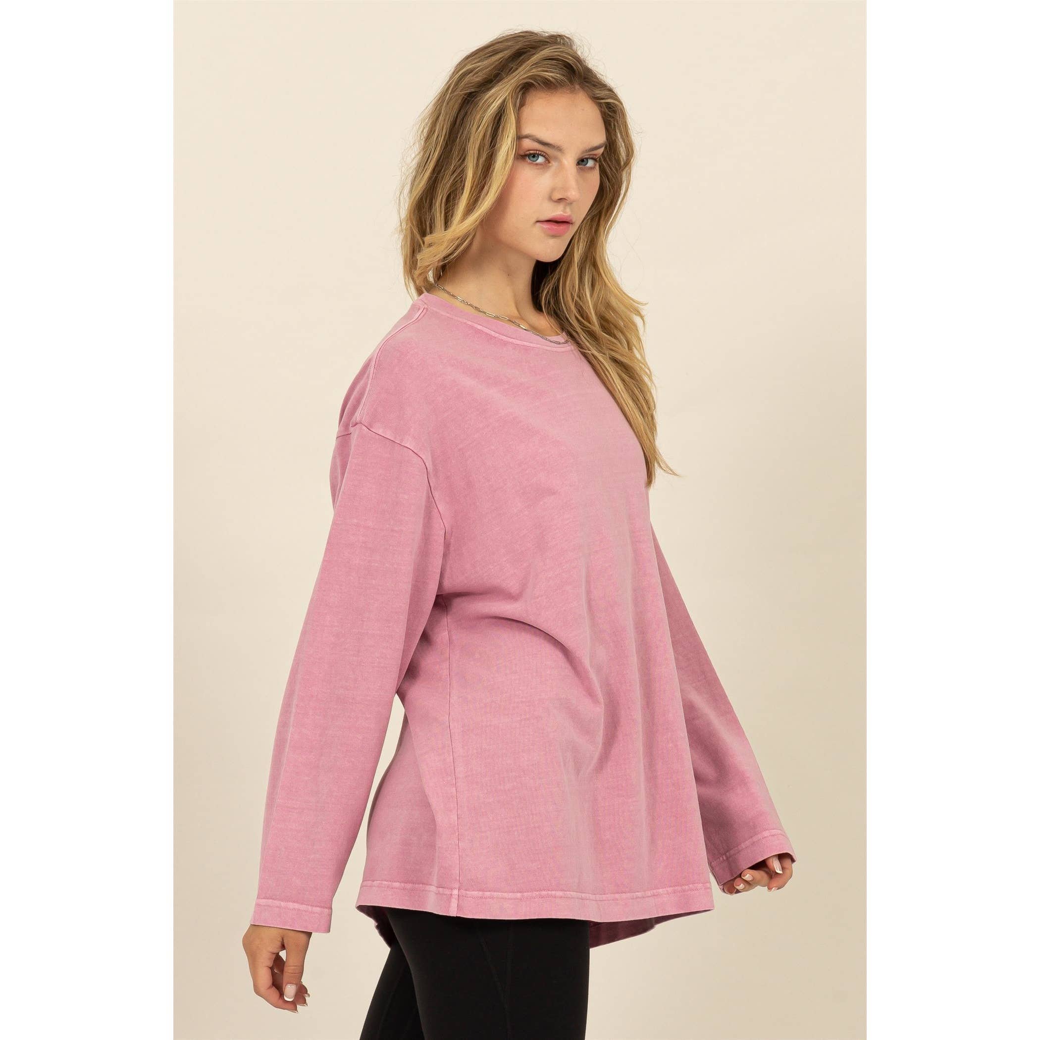 HYFVE - Wholesale Shirt - Women's - Oversized Crew Neck Long Sleeve Tee15