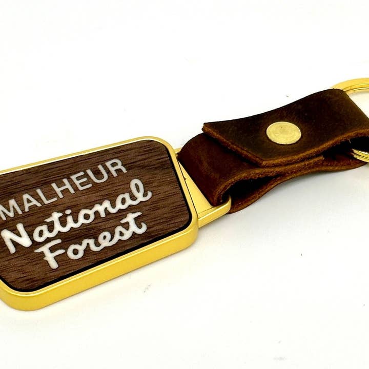 Malheur National Forest Keychain for wholesale by Landmarks Unlimited