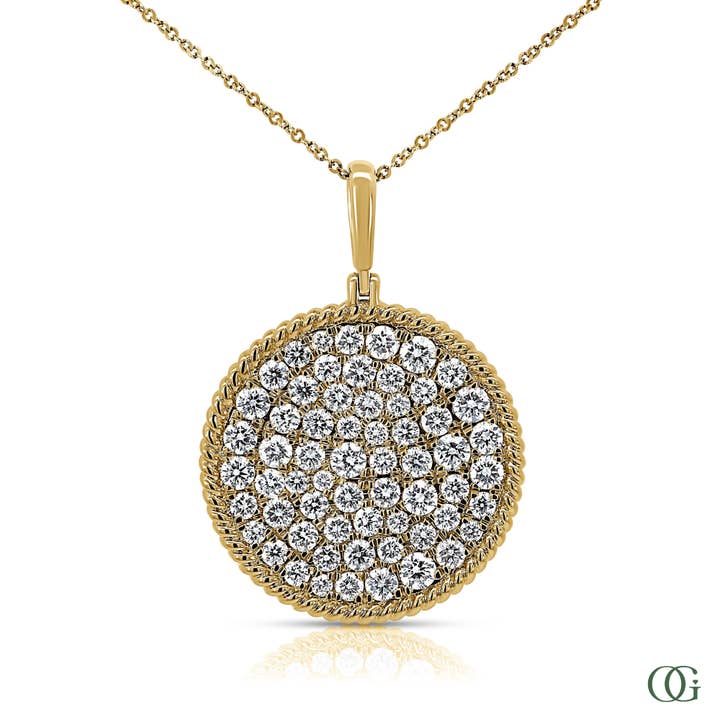 Glowing Circle Lab Grown Diamond Pendant (2.0 CTW) for wholesale by Orchid Gems Fine Jewelry