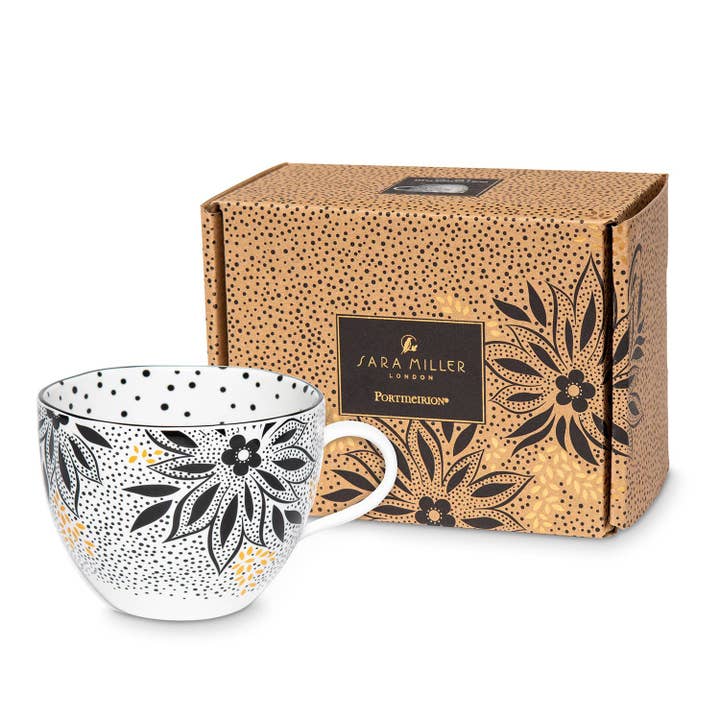 Sara Miller For Portmeirion - Artisanne Noir Mug 14Oz Lotus for wholesale by Portmeirion, Spode, Pimpernel, Nacthmann, Wrendale Designs
