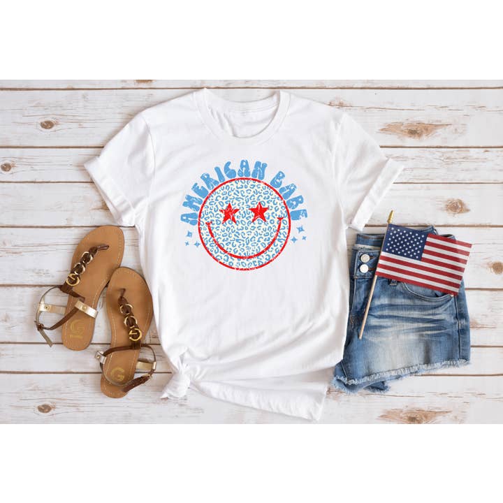 Smiles American Babe Shirt for wholesale by Wild & Untamed Designs