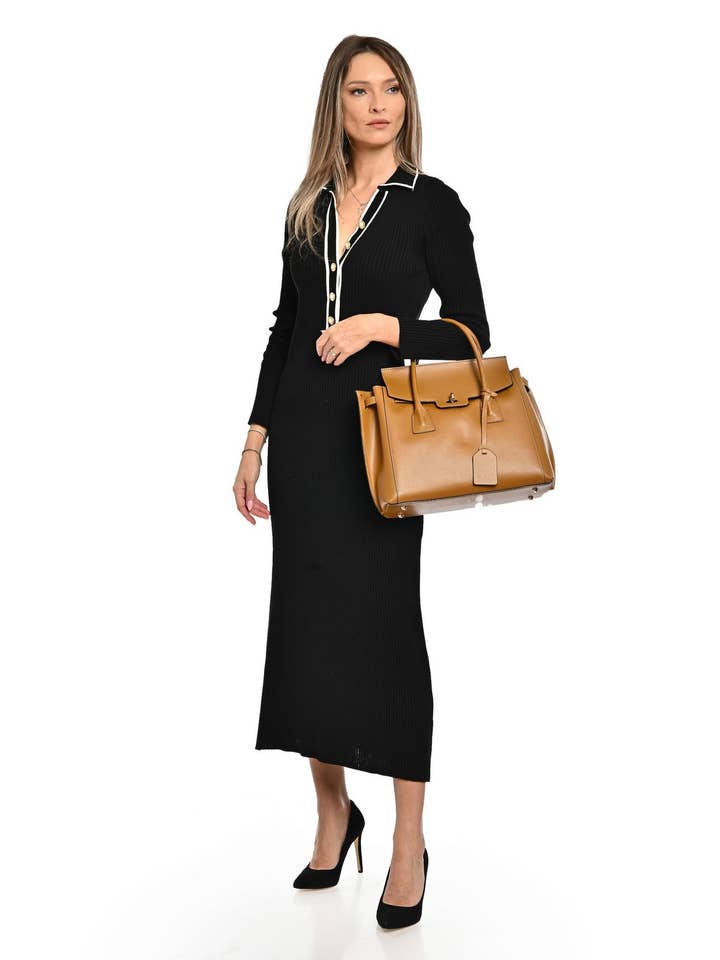 AW25 LV 479 COGNAC voor wholesale door Luisa Vannini