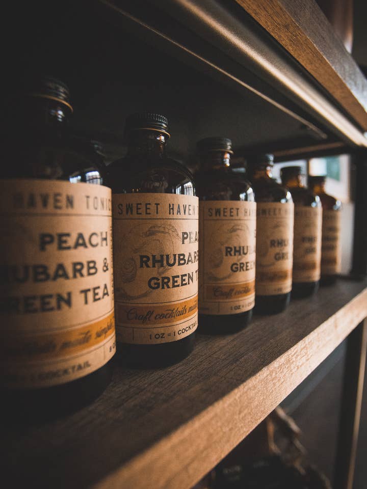 Peach Rhubarb & Green Tea for wholesale by Sweethaven Tonics