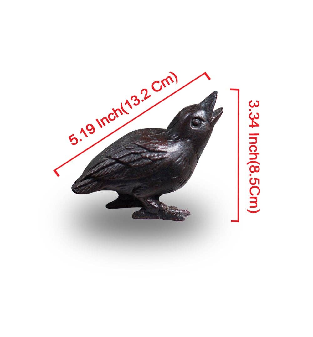 NACH - Vendita all'ingrosso Statuette decorative - Baby Crow in ghisa2