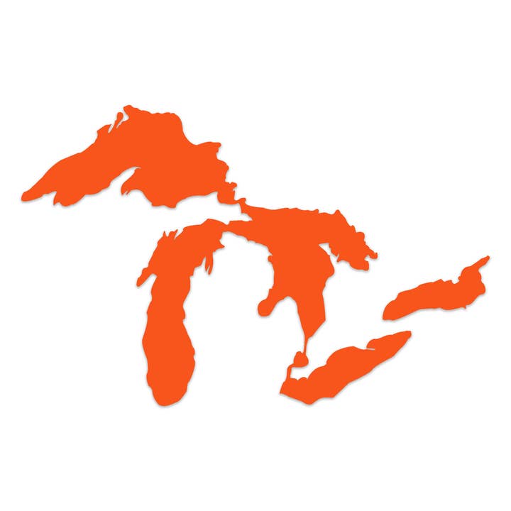 Classic Great Lakes Proud Decal - Orange for wholesale by Great Lakes Proud