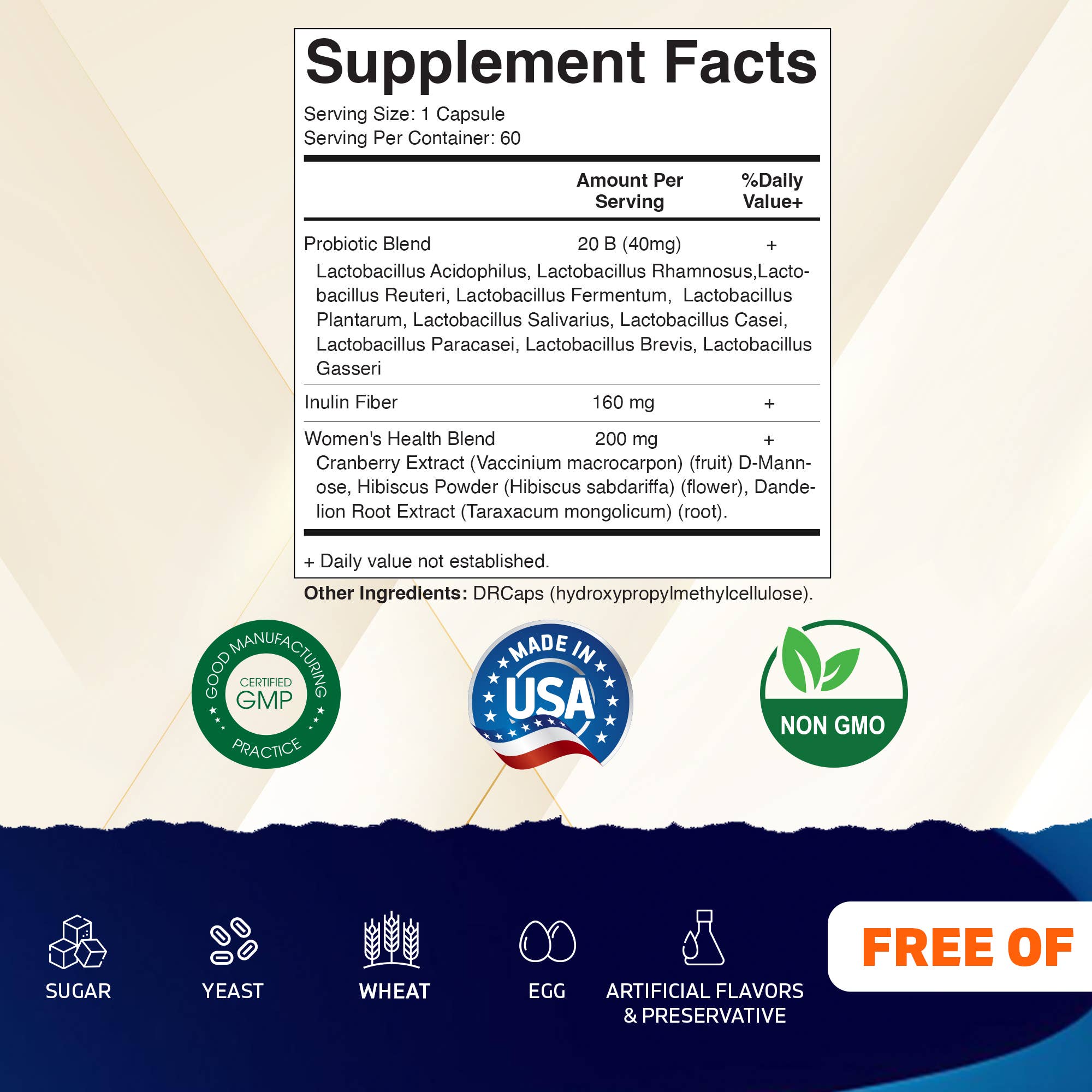 Vitamatic - Wholesale Oral Supplement/Vitamin - Vitamatic | Vaginal Probiotics 20 Billions 60 DR Capsules1