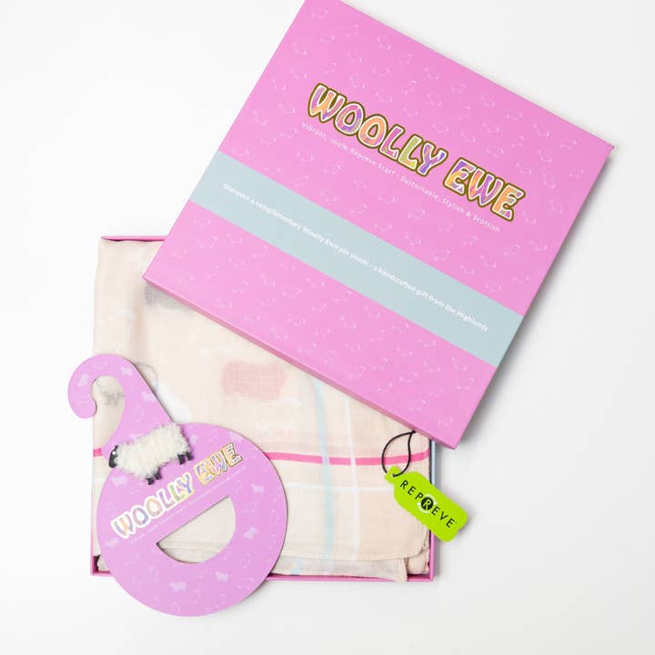 Hairy Coo – wholesale Scarf – Women's – Woolly Ewe Scarf - Pebble4