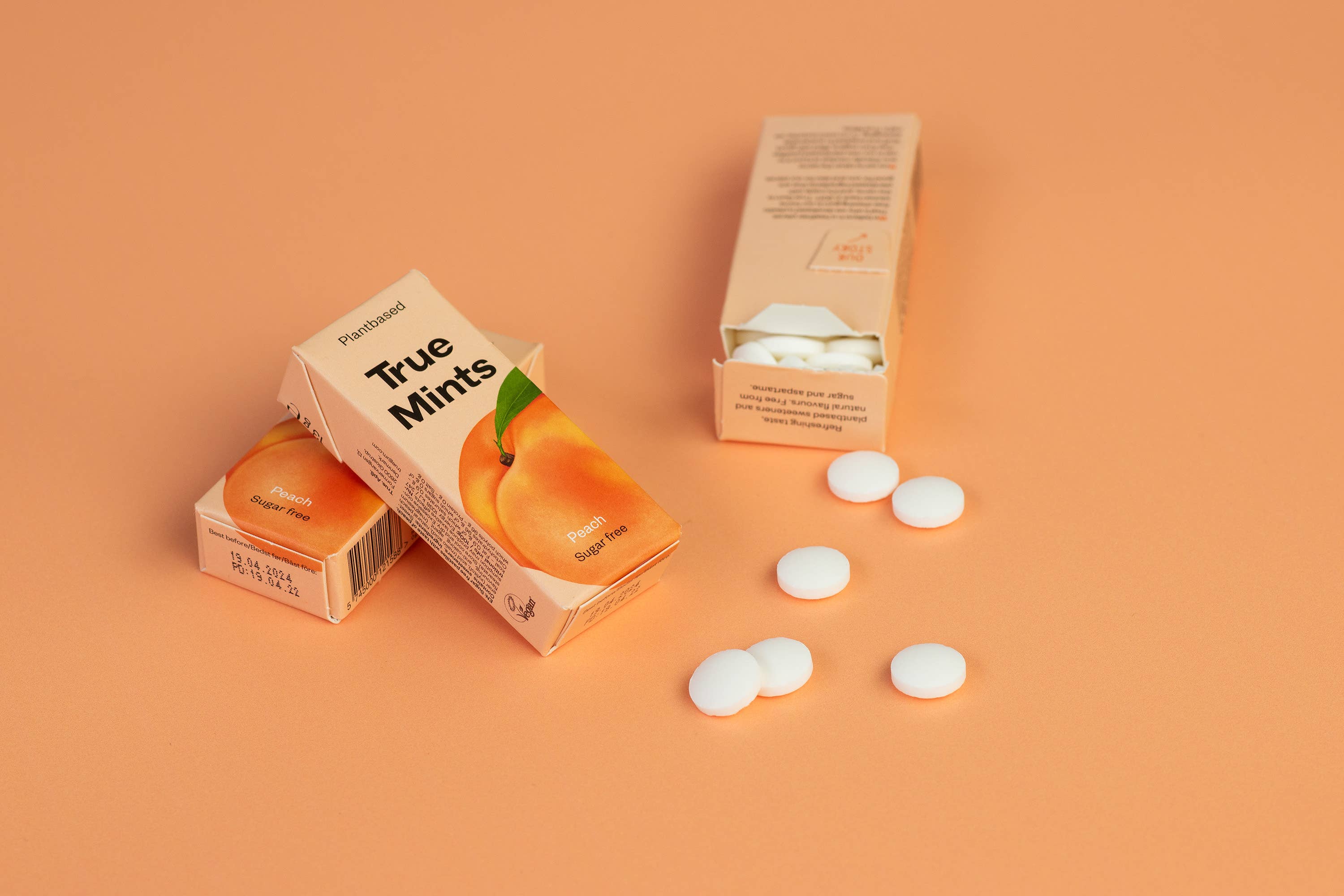 Gourmandise - Wholesale Mints - Plastic free mints Peach flavour True Mints1