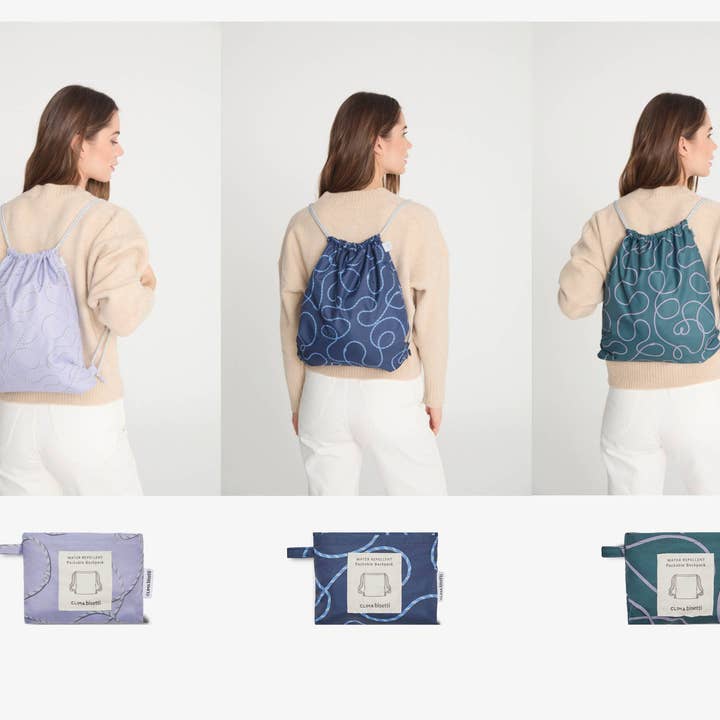 Selvfoldende rygsæk 'Cords' i genanvendt polyester for engroshandel hos Mkr International