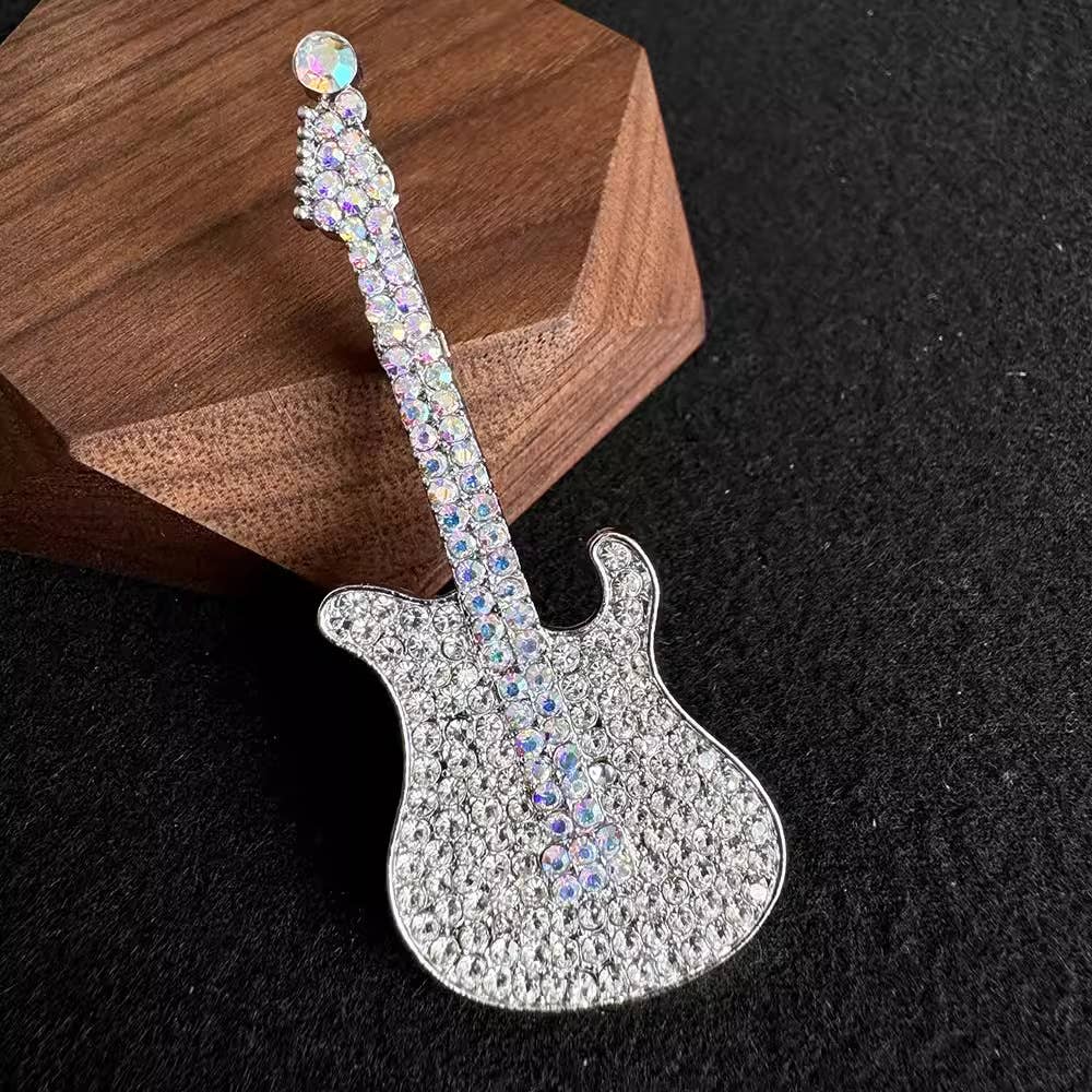 Tourtiwi - Wholesale Brooch - Rhinestone Guitar Brooches, Music - Inspired Fashion Pins3