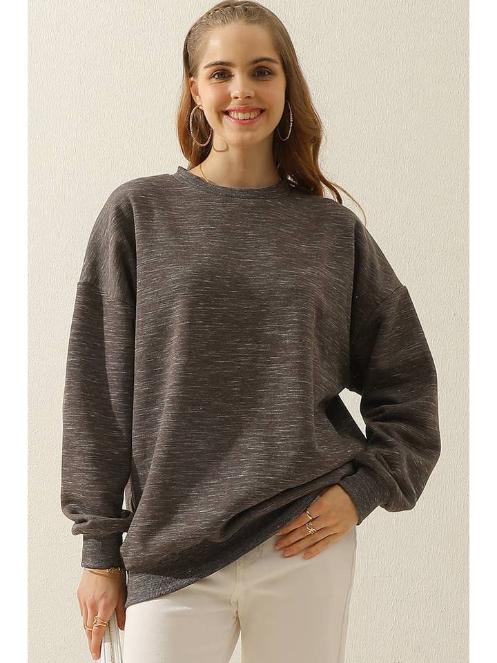 NINEXIS - Wholesale Sweatshirt - Women's - CWTTL902_CREW NECK LONG SLEEVE PULLOVER SWEATSHIRT TOPS4