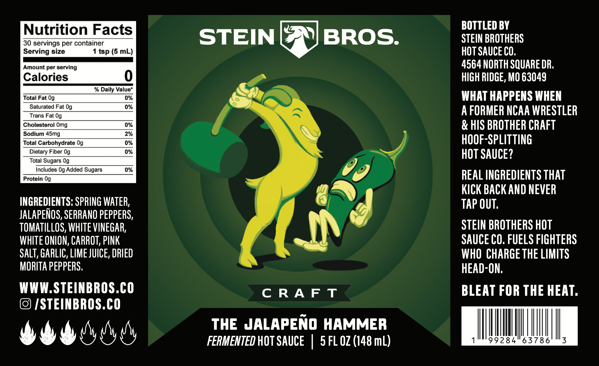 Stein Bros - Wholesale Hot Sauce - The Jalapeño Hammer2