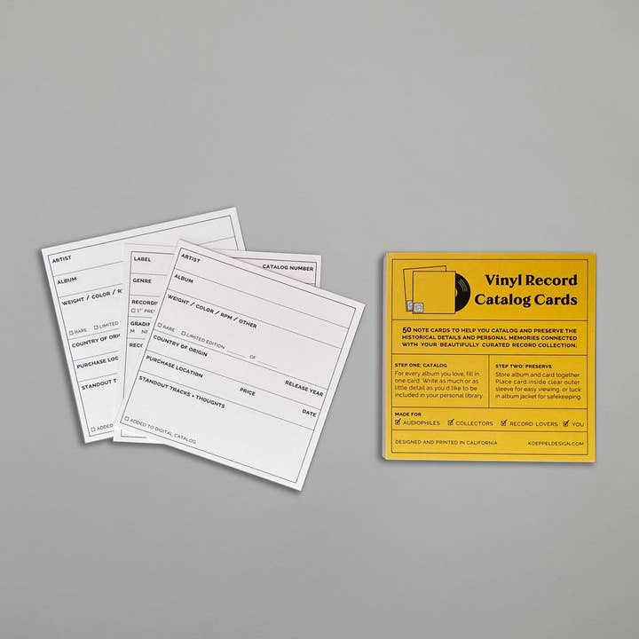 Koeppel Design - Wholesale Music Accessory - Catalog Cards for Vinyl Record Collections
