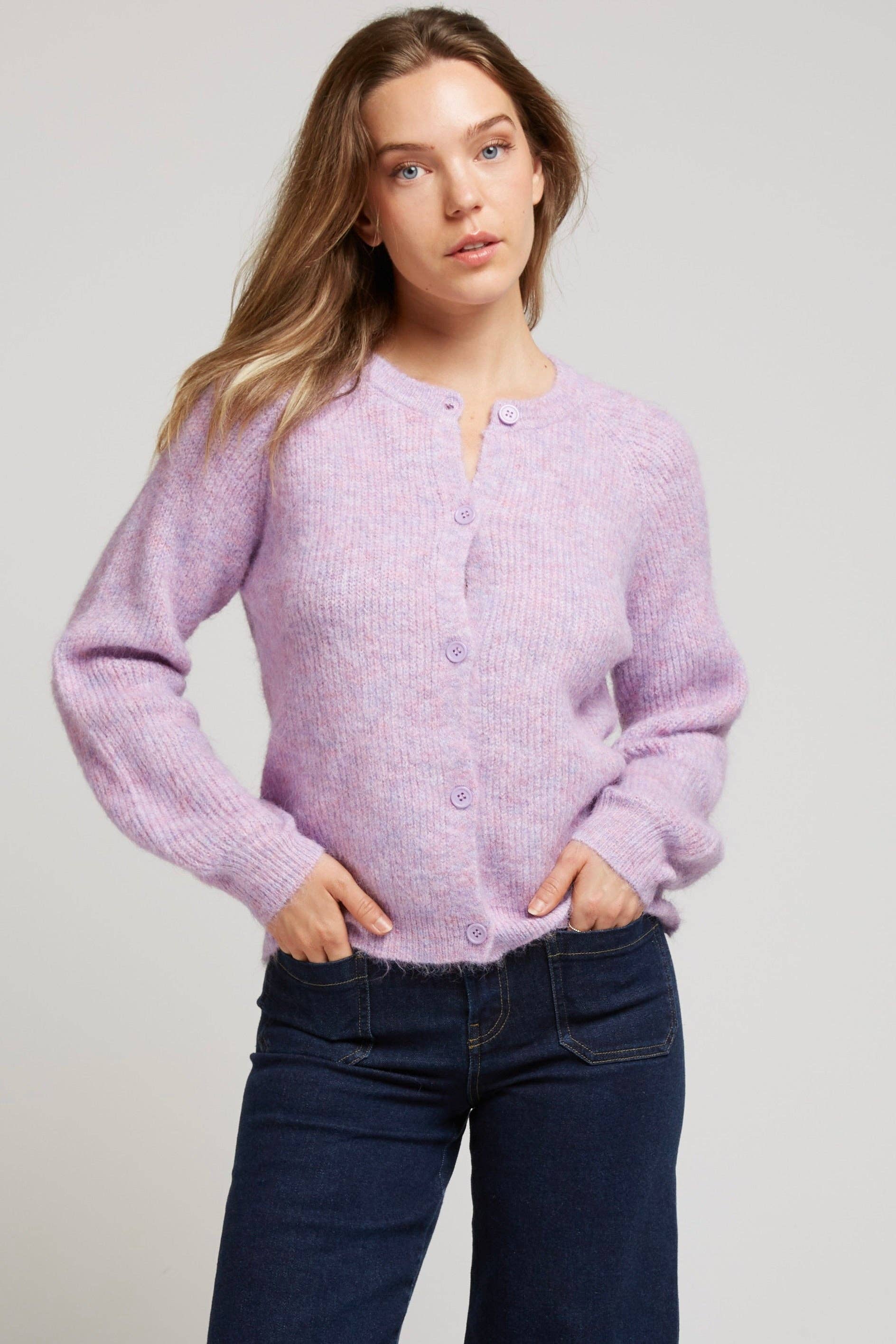 Andy & Lucy – Engroshandel Cardigan - Dame – GIRAUD - knapvest i blødt struktureret strik8