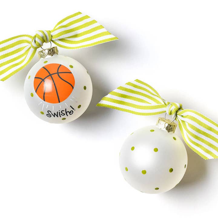 Basketball Glass Ornament for wholesale by Coton Colors