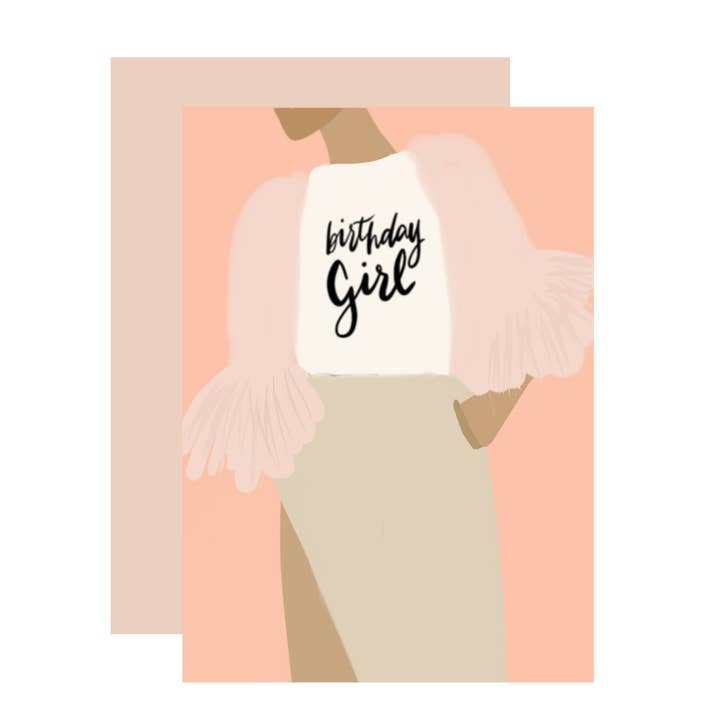 Birthday Girl Greeting Card for wholesale by Aims Moon Paperie