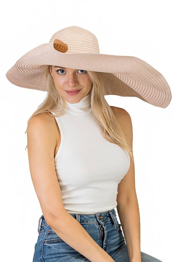 Cap Zone - Wholesale Straw Hat - Women's - Extra Wide Brim Toyo Straw Sun Hat3