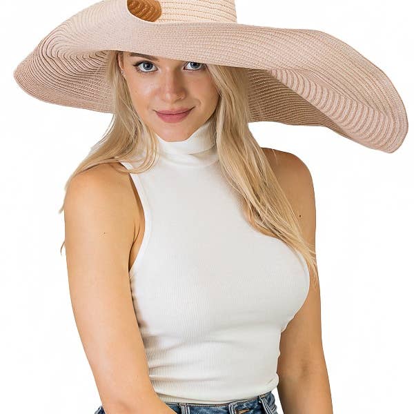 Cap Zone - Wholesale Straw Hat - Women's - Extra Wide Brim Toyo Straw Sun Hat3
