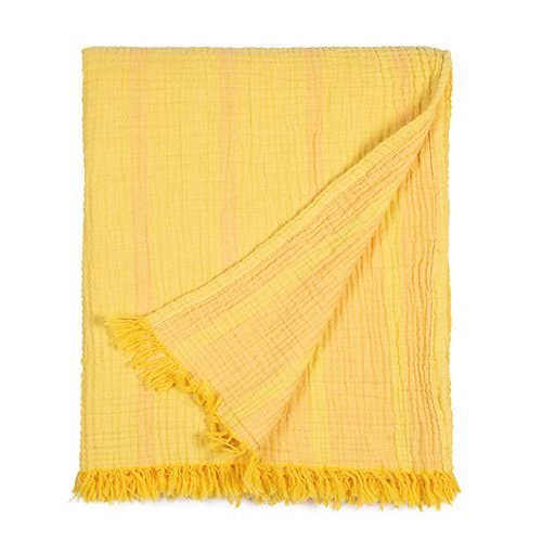 Kikoya – Engroshandel Tæppe – Krøllet gaze musselin 100% bomuldstæppe 51x67" 4 lag4