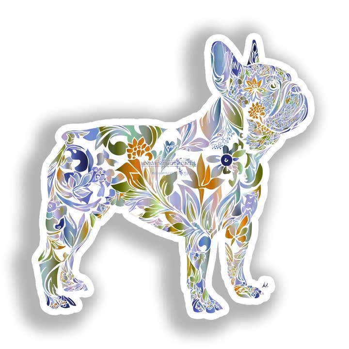 Autocollant Décalcomanie Chien Bouledogue Français # A019657 pour la vente par Yoonek Graphics