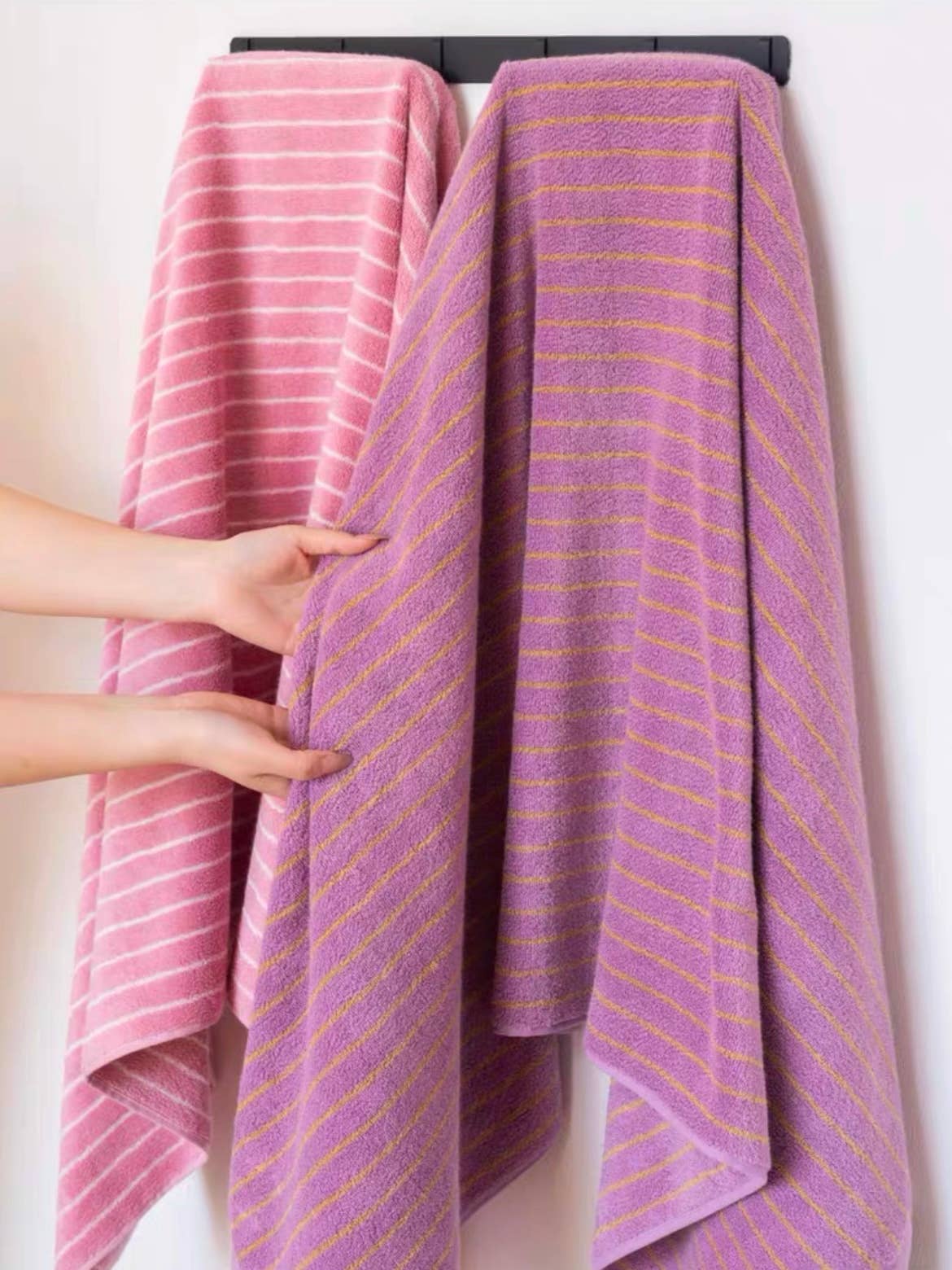 INSPECIAL HOME - Wholesale Bath Towel - Ultra Soft Absorbent Retro Stripe Bath Towel - 100% Organic 8