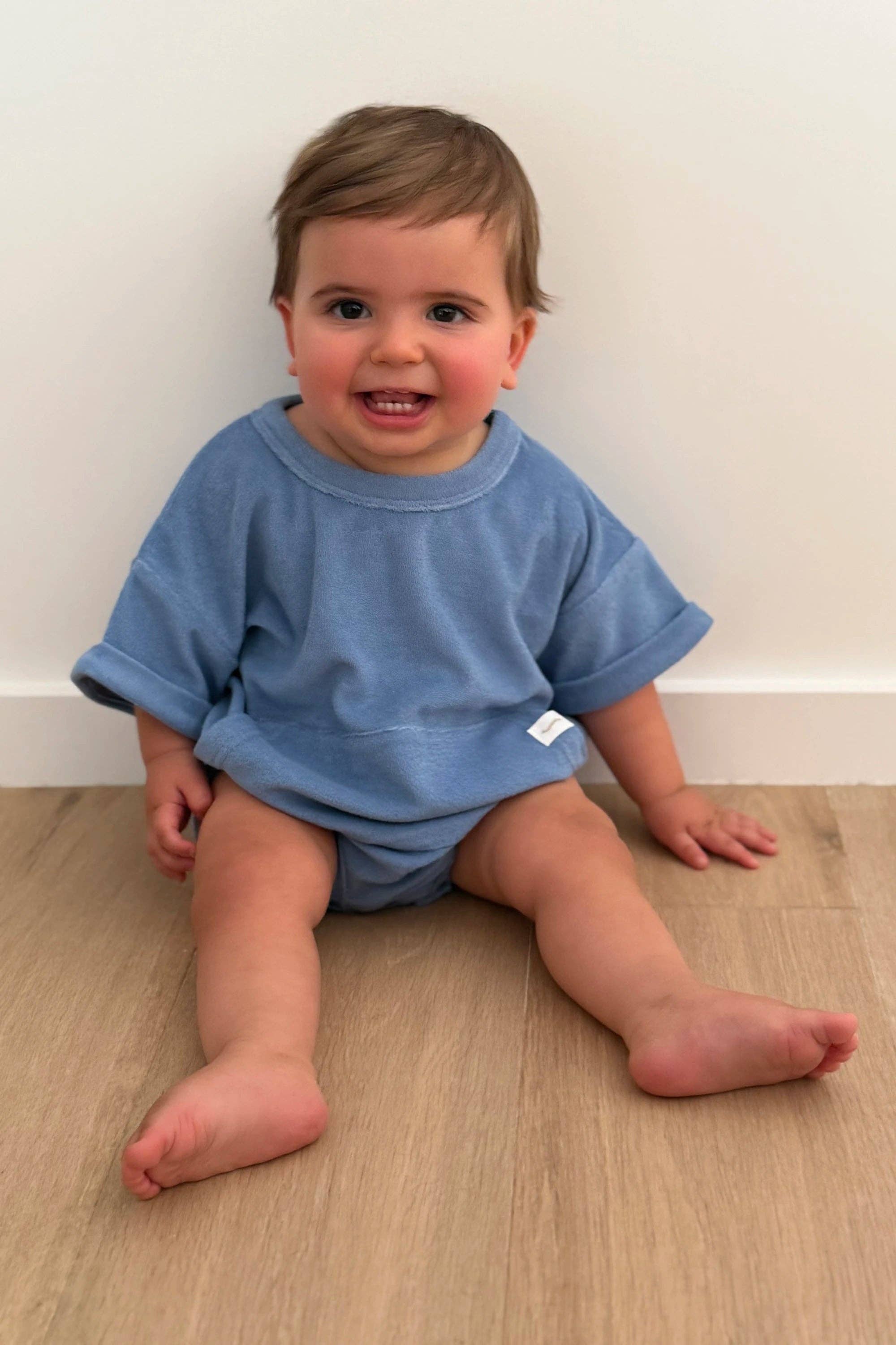 Blueberry Mini Terry Romper for wholesale on Faire6