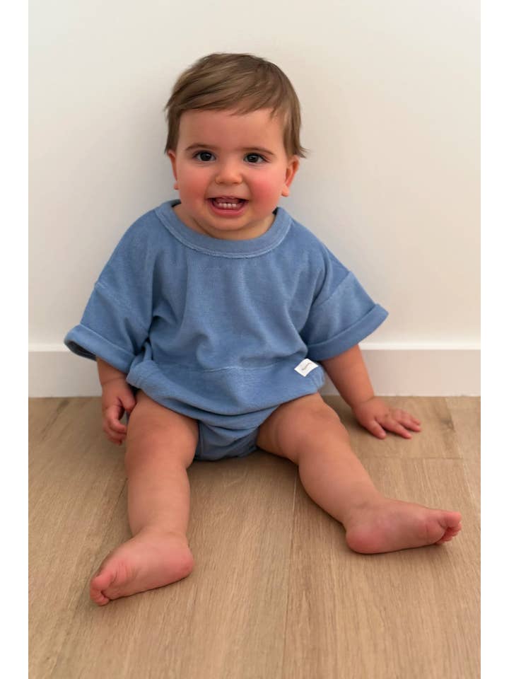 Blueberry Mini Terry Romper for wholesale on Faire6