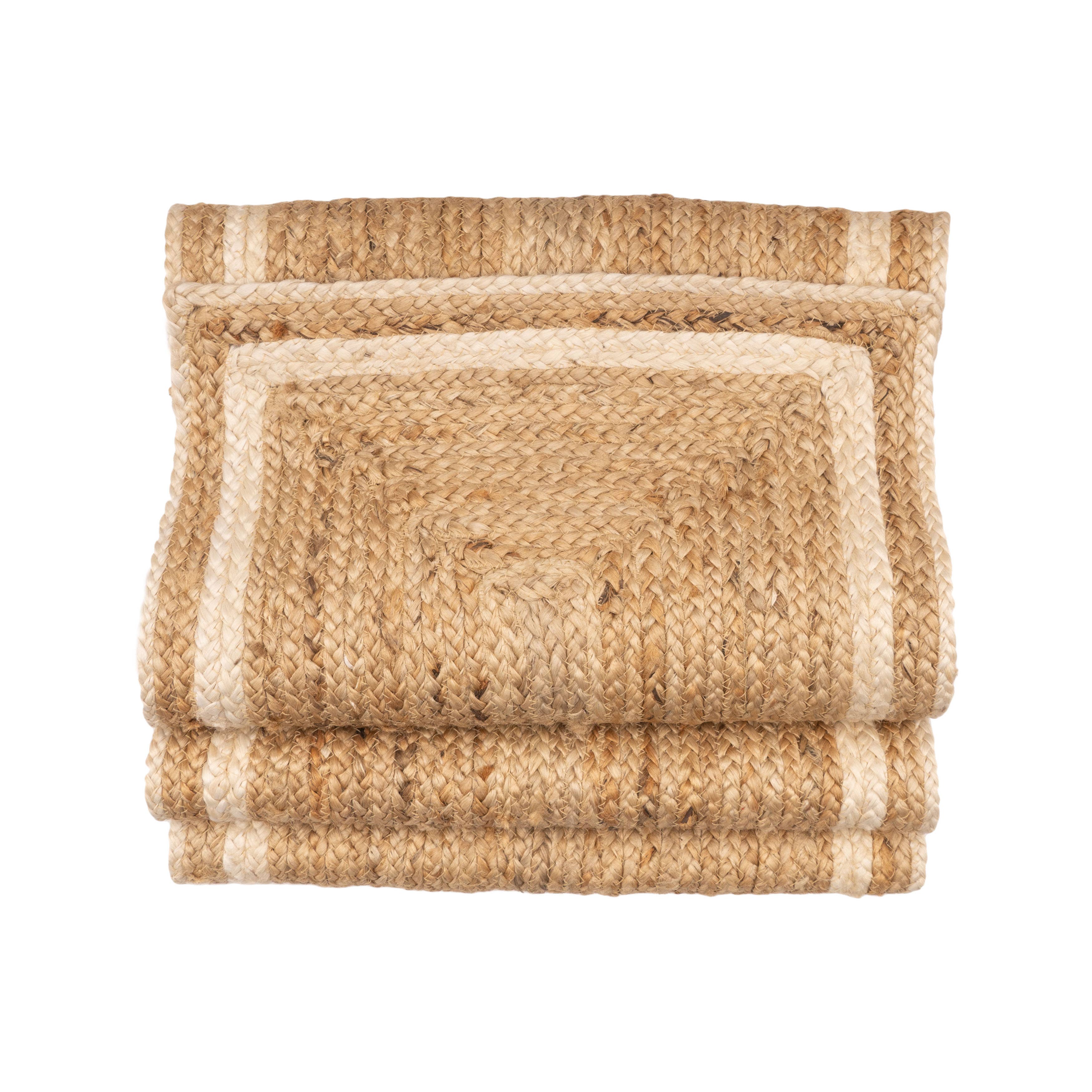 LR Home - Wholesale Table Runner - Natalie Farmhouse Solid Organic Jute Table Runner3