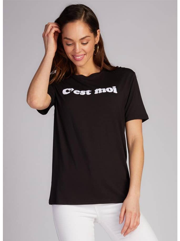 C'est Moi Clothing Co – wholesale Tröjor – Dam – Bambu C'est Moi Logo T skjorta - CET2910