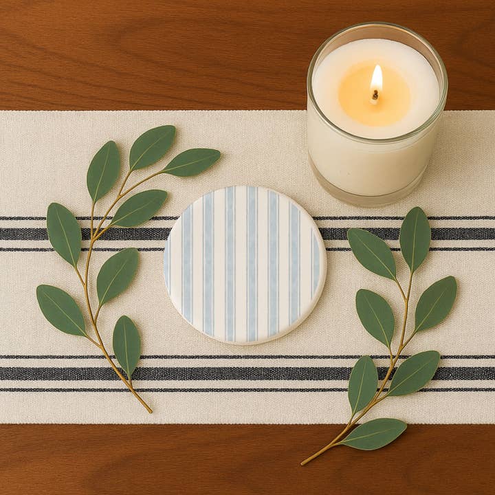 Gia Roma - Wholesale Decorative Tabletop Object - Blue Country Coaster Elegant Grandmillennial Blue Home Decor19