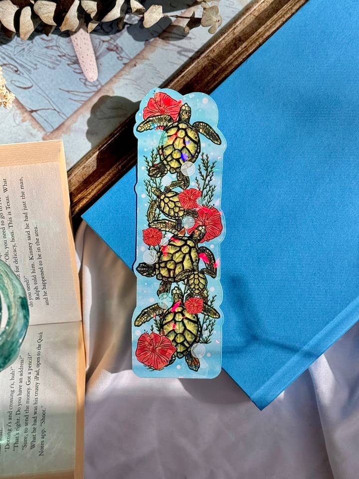 Turtles Bookmark Holographic | Booklover Gift for wholesale by Arts By BooksNMae