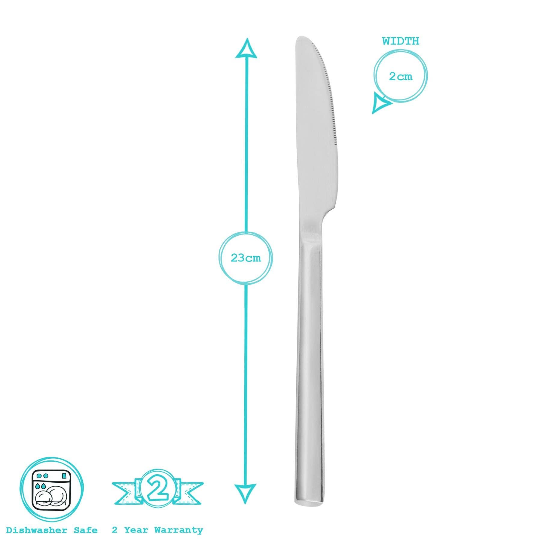 Rinkit Ltd - Wholesale Kitchen/Utility Knife - 23cm Tondo Stainless Steel Dinner Knife - By Argon Tableware5
