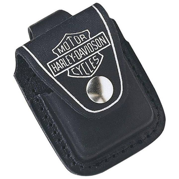 Benhalex - Wholesale Pouch - Unisex - Zippo Harley-Davidson Leather Pouch with Belt Loop