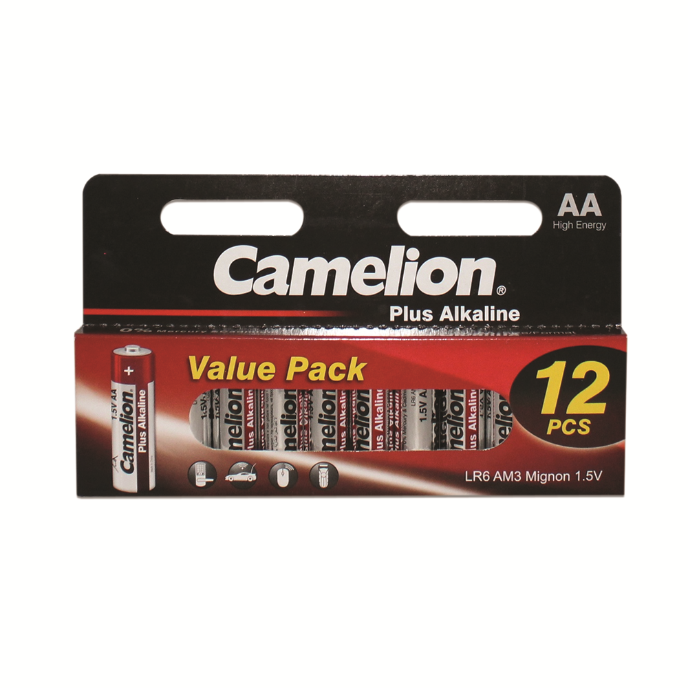Camelion Battery - Wholesale Portable Charger - Camelion AA Plus Alkaline Batteries Hangable 12 Pack1