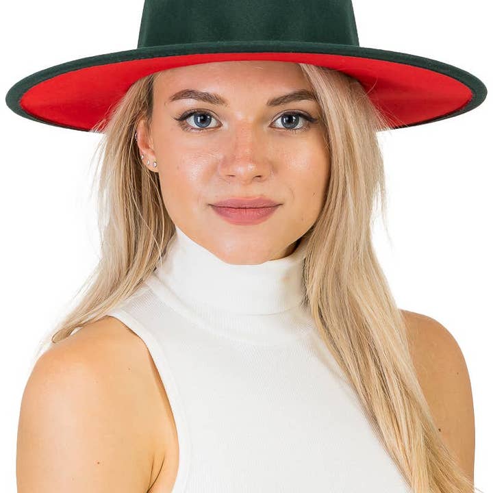 Cap Zone - Wholesale Fedora - Women's - Red Bottom Black Belt Rancher Hat Wide Brim4