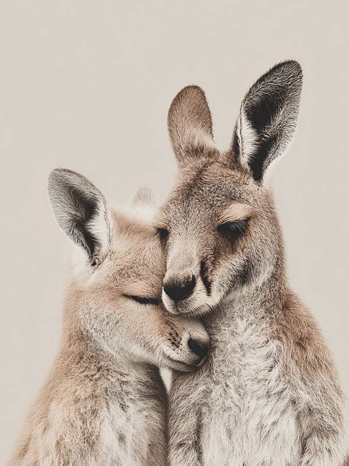Side by Side: Kangaroos | Card Fripperies for wholesale by Fripperies