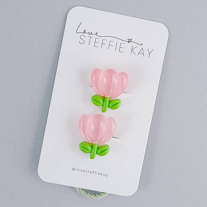 2 Pack Hair Ties | Spring Flowers for wholesale by Love, Steffie Kay