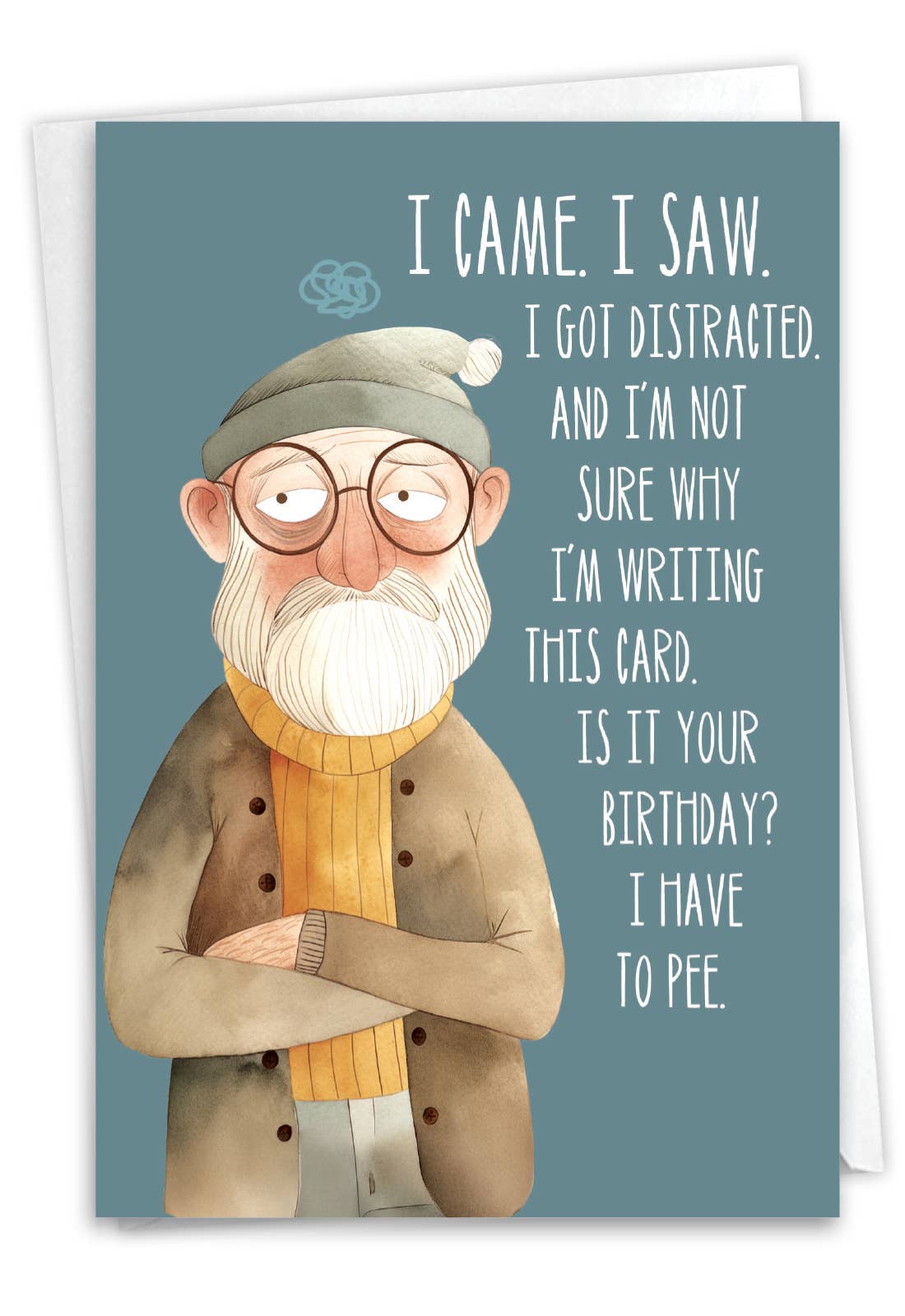 NobleWorks - Wholesale Birthday Card - 1 Funny Birthday Greeting Card - Got Distracted - NobleWorks0