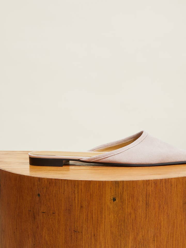 Paz Handcrafted Suede Mule from Portugal for wholesale by Jack Erwin