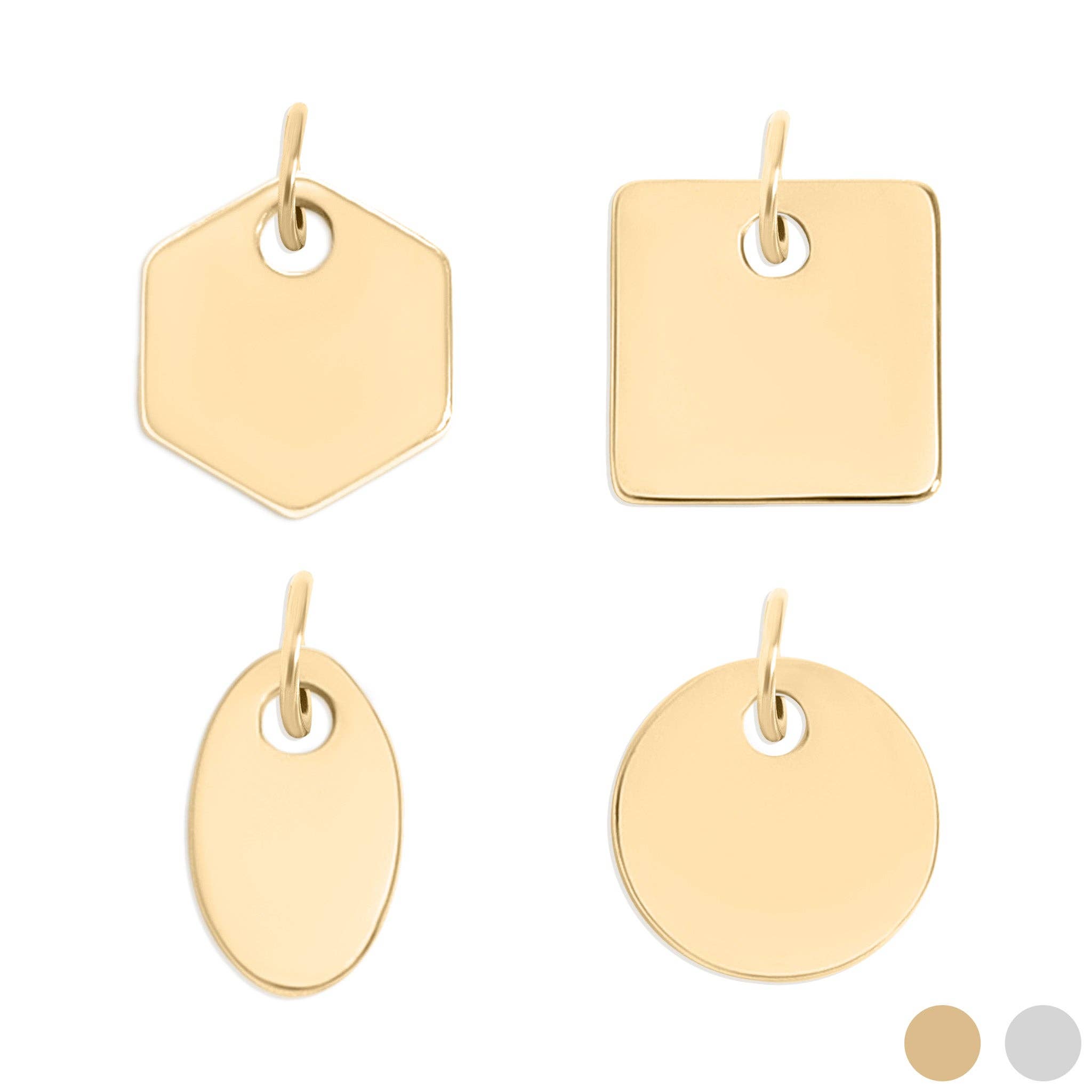 WJW - Vendita all'ingrosso Ciondolo/pendente - Etichette per gioielli in acciaio inossidabile con rivestimento PVD in oro 18K.0