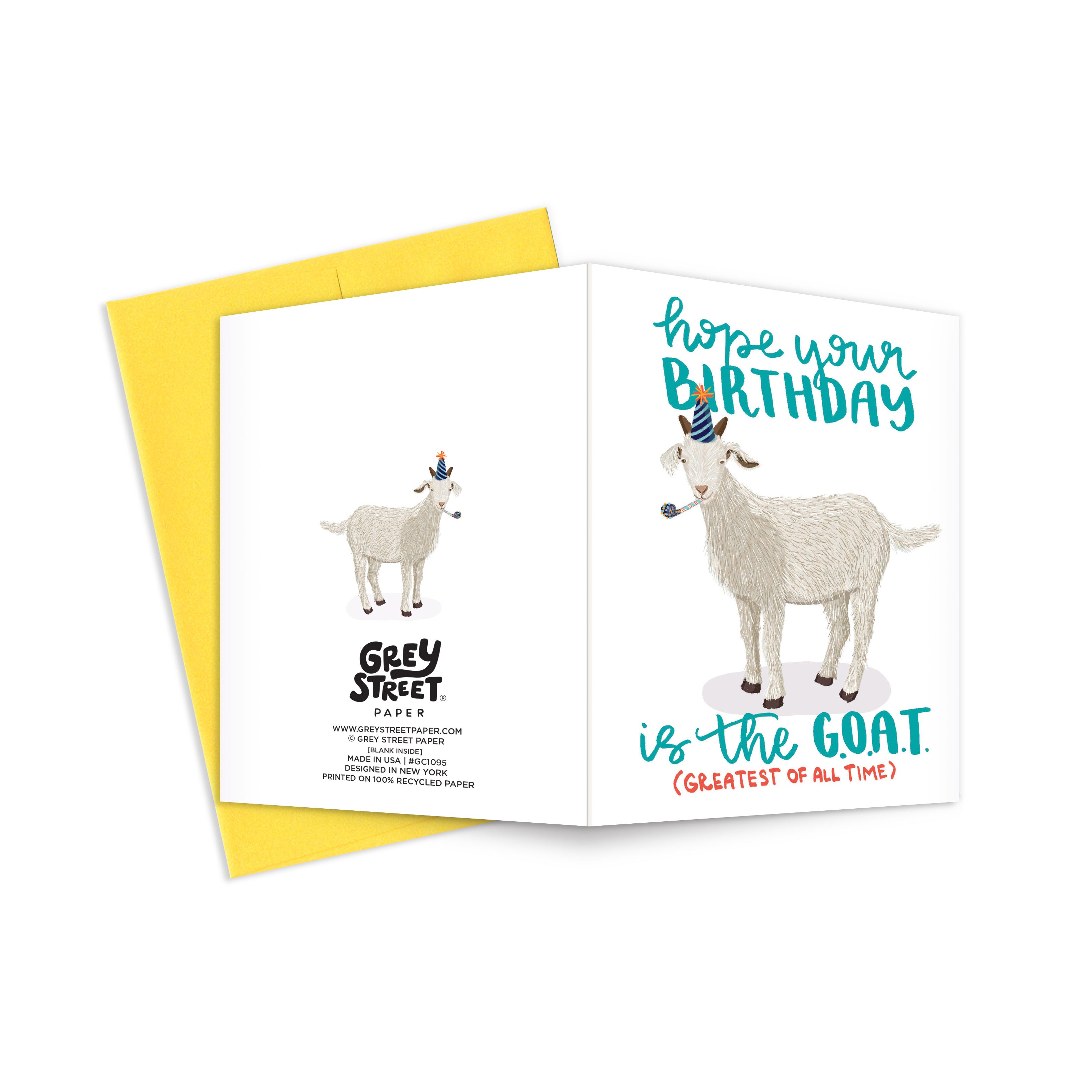 Grey Street Paper - Vendita all'ingrosso Biglietti di auguri - Biglietto di auguri di compleanno CAPRA2