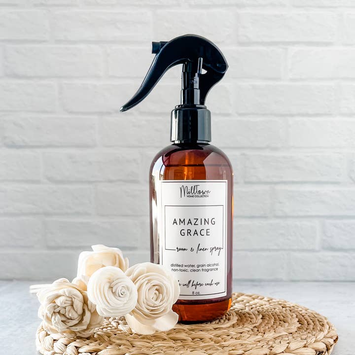 Amazing Grace Room & Linen Spray | Non-Toxic & Long-Lasting | Made with Just 3 Ingredients for wholesale by MillTown Bath & Candle Company